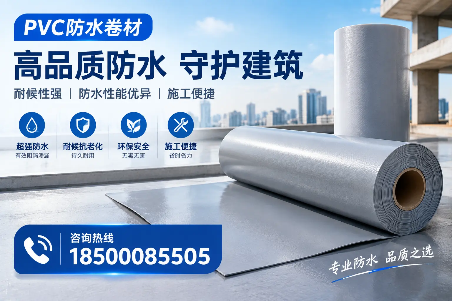 PVC防水卷材的防水效果评测，适合九江的科学依据